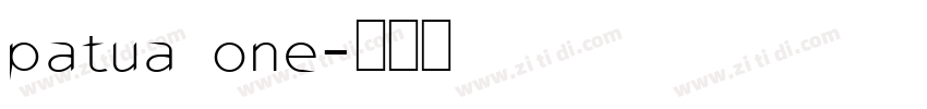 patua one字体转换